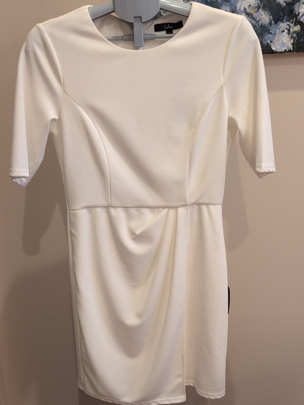 Lulus Ivory Short Sleeve Dress